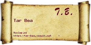 Tar Bea névjegykártya